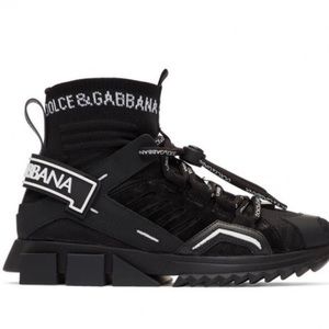 DOLCE AND GABBANA  Sorrento High -Top Trekking Sneakers In Mixed Materials